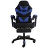 Sarantino Cueva Reclining High Back Office Gaming Chair Seat Retractable Footrest Office Computer Black & Blue