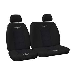 R.m.williams Rmw Longhorns Jacquard Black Front 3/4 Bench Car Seat Covers Universal Fit