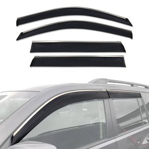 AUSGO Stainless Trim Weather Shields for Toyota Landcruiser Prado 150 Series 2009-2024 Weathershields Window Visors
