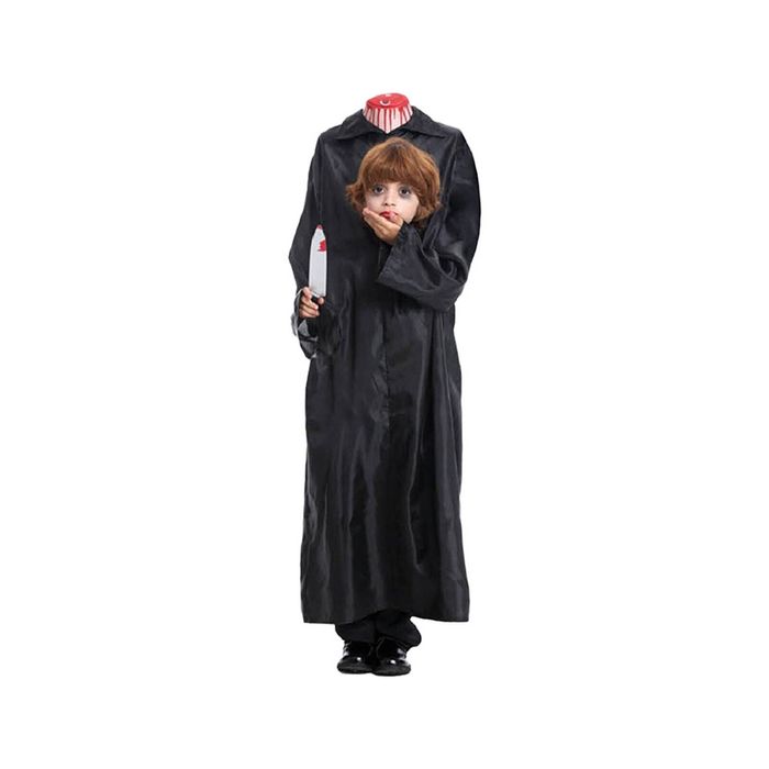 More Than Party Kids Halloween Headless Zombie Scary Costume Robe 10-12y