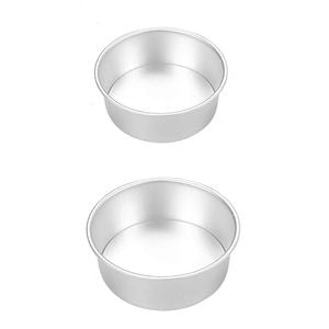 Cake Mold Round Diy Cakes Pastry Mold Baking Tin Pan Reusable 6/8 Inch - 2pcs