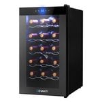 Devanti Black 18 Bottle Wine Cooler Fridge