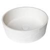 New Form Concreting Terra Round Concrete Vesssel Basin in Crisp white with Earth Texture
