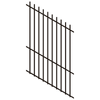 ProtectorAl 0350-1200W x 1800H Satin Black Radiator Pool Fence Panel Raked 16-30º - Black