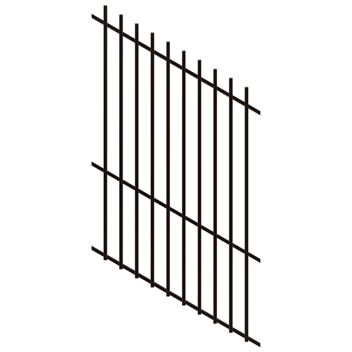 ProtectorAl 0350-1200W x 1800H Satin Black Radiator Pool Fence Panel Raked 16-30º - Black