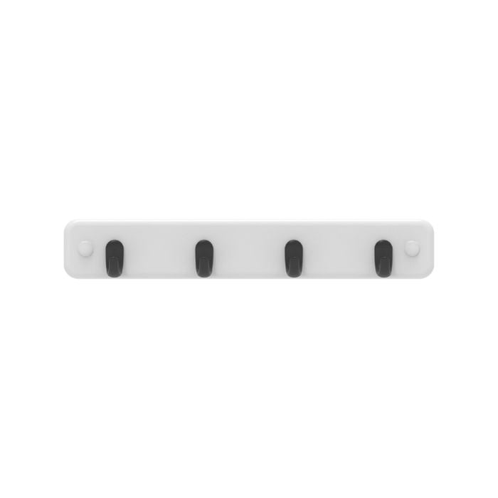 MODE 4 Black Hooks On White Board Key Rack