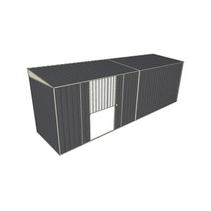 Build-a-Shed 1.5 x 6 x 2m Skillion Double Sliding Side Door Shed - Grey