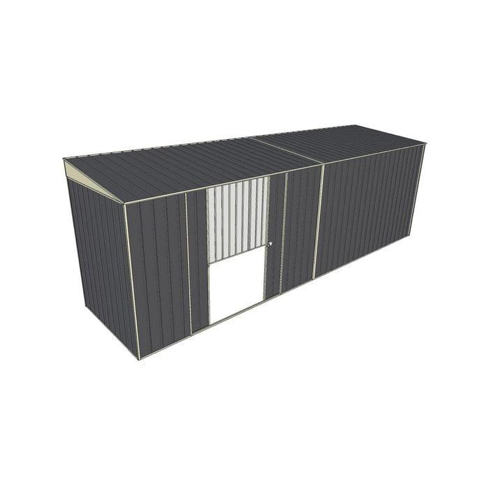 Build-a-Shed 1.5 x 6 x 2m Skillion Double Sliding Side Door Shed - Grey