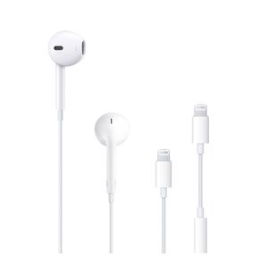 Apple EarPods (Lightning Connector) w/ lightning to 3.5-mm Headphone Jack Adapter [No Retail Box] - New