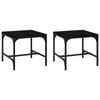 vidaXL 2x Side Tables Black Engineered Wood Hallway Console Table End Table