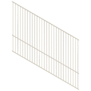 ProtectorAl 0350-1200W x 1200H Surfmist Flat Top Square Picket Pool Fence Panel Raked 16-30º