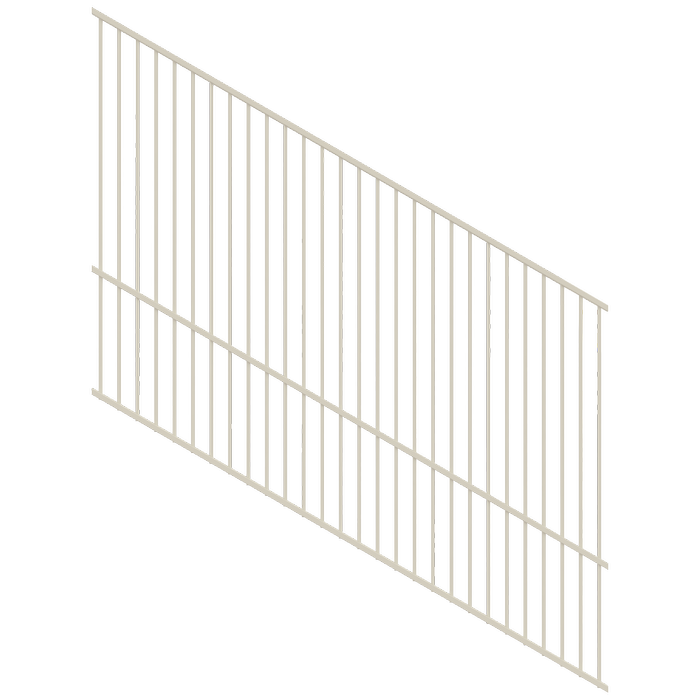 ProtectorAl 0350-1200W x 1200H Surfmist Flat Top Square Picket Pool Fence Panel Raked 16-30º