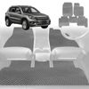 6D Diamond Car Floor Mats for VolksWagen Tiguan 2008-2016-Full Set-Grey-Outback GT