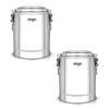 SOGA 2X 40L Stainless Steel Insulated Stock Pots