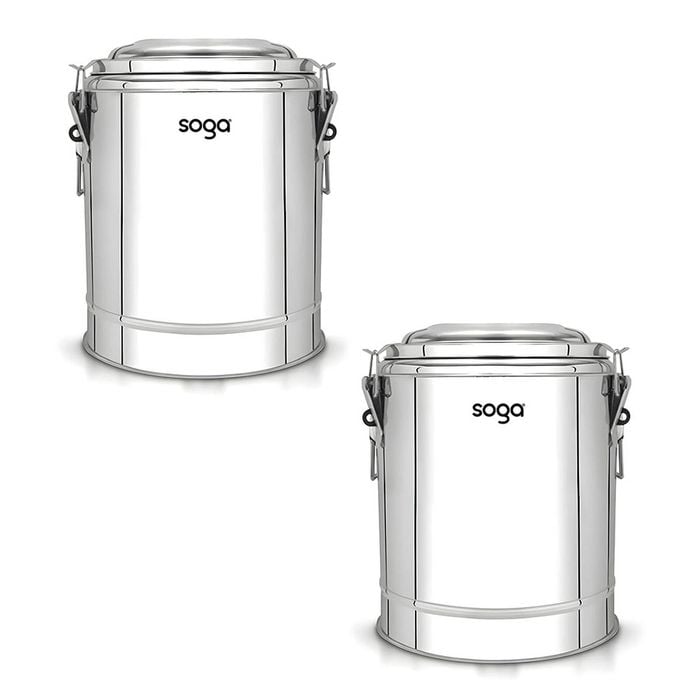 SOGA 2X 40L Stainless Steel Insulated Stock Pots