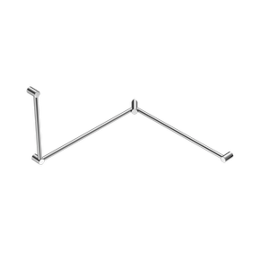 Nero Mecca Care 32mm DDA Toilet Grab Rail Set 90 Degree Continuous Chrome