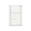Alopet 143cm Retractable Safety Gate Pet Dog Cat With Walk Through Door White
