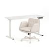 Artiss Criss Cross Chair With Adjustable Armrests And Electric Standing Desk 140cm Set