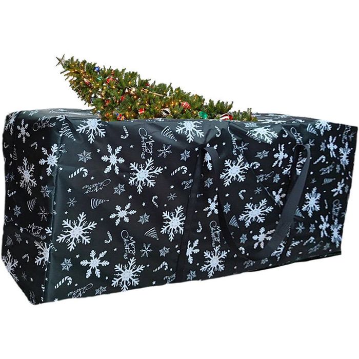 Catzon 165X38X76CM Christmas Storage Bag Waterproof Multipurpose Bag-SnowflakeBlack