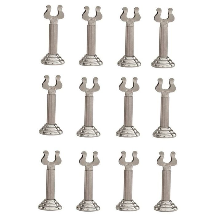 Trenton 12 Harp Shape Place Card Menu Holder - 65mm