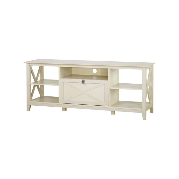 Maestro Furniture Lorrel Modern TV Stand Entertainment Unit Storage Cabinet - Antique White