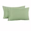 Accessorize 325TC Pair of Cuffed Standard Pillowcases 48 cm x 70 cm Green