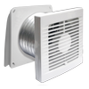 Manrose 125mm White Wall Exhaust Fan Kit