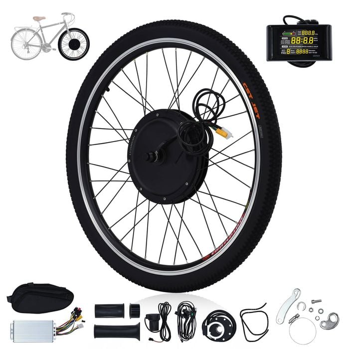Advwin Electric Bike Conversion Kit 48V 1000W 27.5" Front Wheel with LCD Display, PAS System