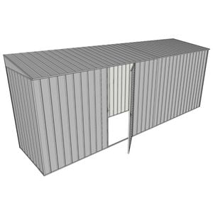 Build-A-Shed 1.2 x 5.2 x 2.0m Skillion Single Hinged Side Door Shed - Zinc
