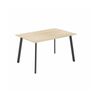 Olg Flare Bar Leaner 4 Leg Black Frame New Oak Ravine Top 1200mm Square