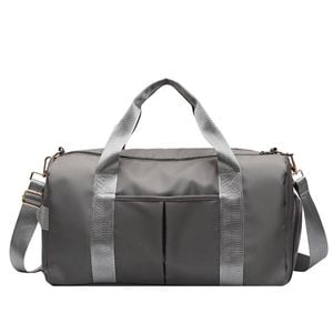 Catzon Gym Duffel Bag Dry Wet Separated Large Capacity-grey(l)