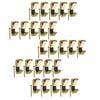 Everhang 8kg Brass Plated Picture Hanging Angle Drive Hook - 25 Pack