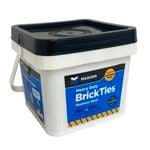 Masons 90mm Stainless Steel Brick Tie and Screw 250/250pk
