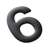 Sandleford 50mm Black Mode Self Adhesive House Number 6