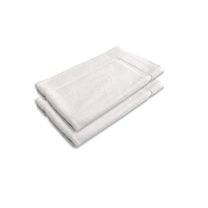800GSM Set of 2 Cotton Bath Mat 45 x 75 cm Mat White