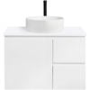 CIBO 750mm White Nordic Wall Hung Bathroom Vanity With White Gloss Fluted Basin