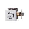 Lockwood Brushed Satin Chrome Paradigm 005 Square Rose Double Cylinder Deadbolt