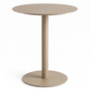 Nordhavn Beige Metal Round Side Table | Patio Poolside Outdoor Indoor Café Areas