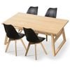 Foret 5pcs Dining Table Set 1 Dining Table And 4 Chairs Cafe? Wood Kitchen Black