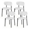 4x Artiss Dining Chairs Boucle Sherpa