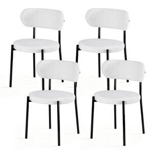 4x Artiss Dining Chairs Boucle Sherpa