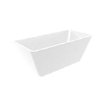Estilo 1650mm White Gloss Edge Freestanding Rectangle Bathtub
