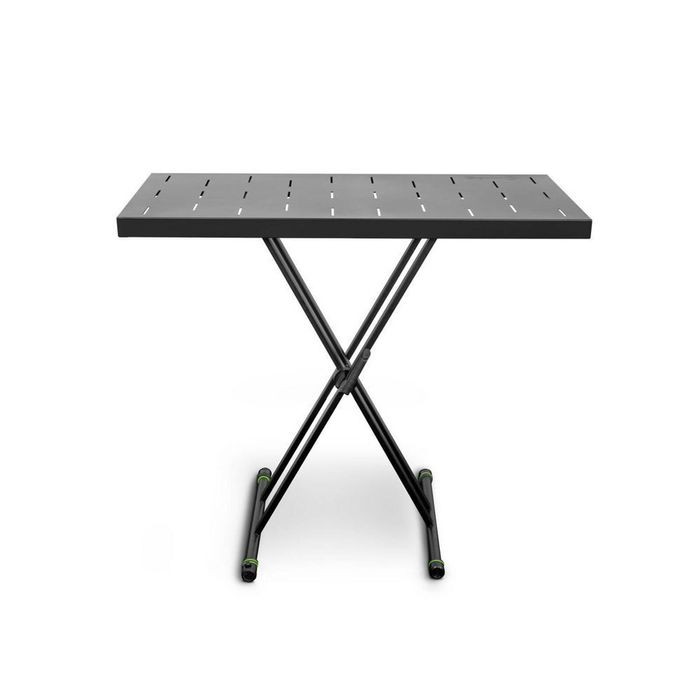 Gravity KSX2RD Double Braced X-Frame Keyboard Stand Rack & Rapid Desk Set Black