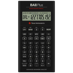 Ti Ba Ii Plus Professional Advanced Financial Calculator