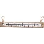 LVD Reclaimed Wood Rustic Wall Mounted Hooks Small 44x5.5cm