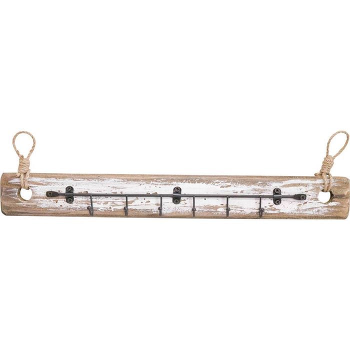 LVD Reclaimed Wood Rustic Wall Mounted Hooks Small 44x5.5cm