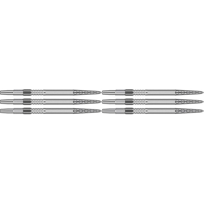 6pc Target Swiss DX Diamond Grip Dart Points 30mm - Silver