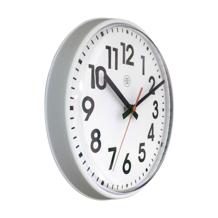 Nextime Peter Silent Movement Plastic Wall Clock 26x26cm White