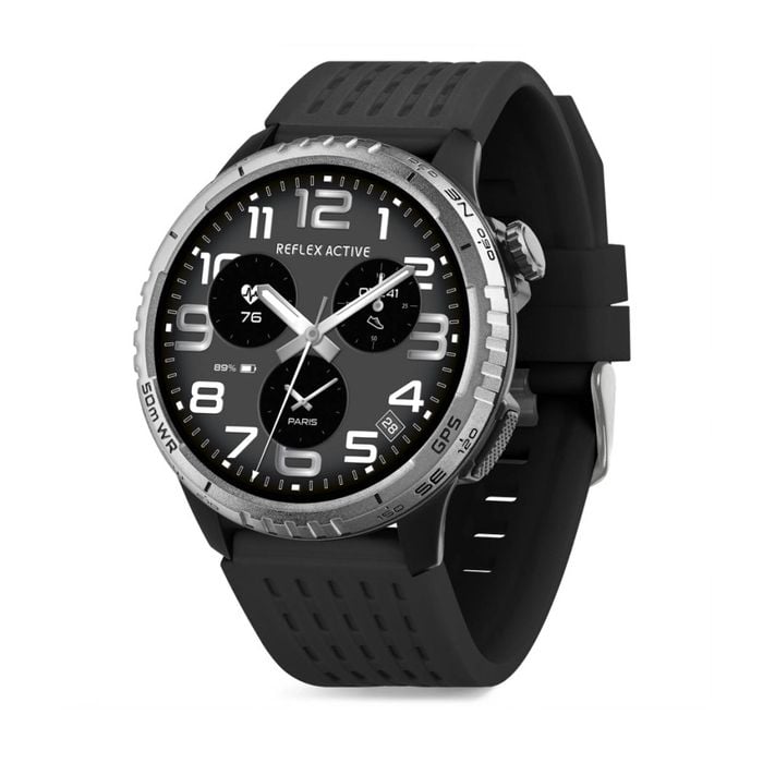 Reflex Active Seaventure 5atm Water Resistant Smart Watch Black