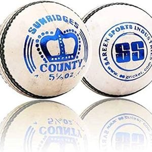 SS Cr.Balls0013 County Ball -White| Water Proofed Leather Ball | Suitable for Practice & Tournament Game | Top Quality Cork